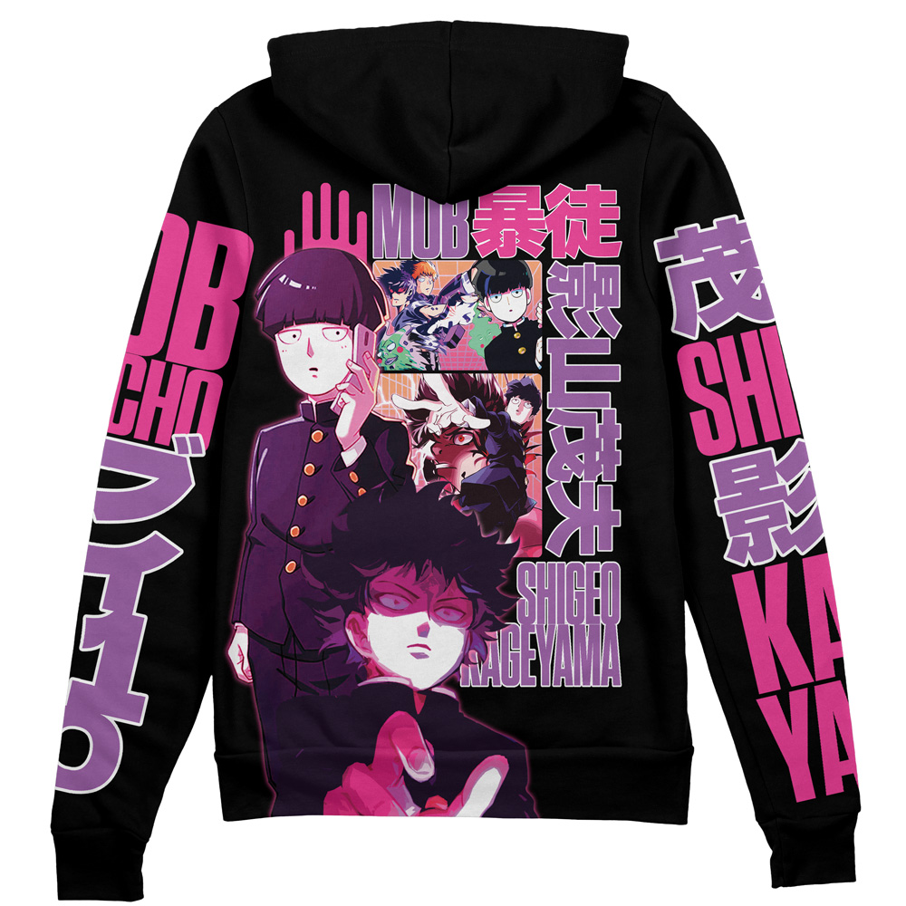 mob Zip Hoodie Back Mockup 1 - Mob Psycho 100 Merch