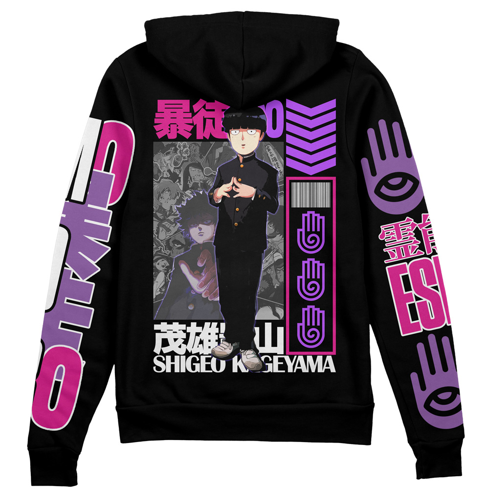 mob Zip Hoodie Back Mockup 2 - Mob Psycho 100 Merch